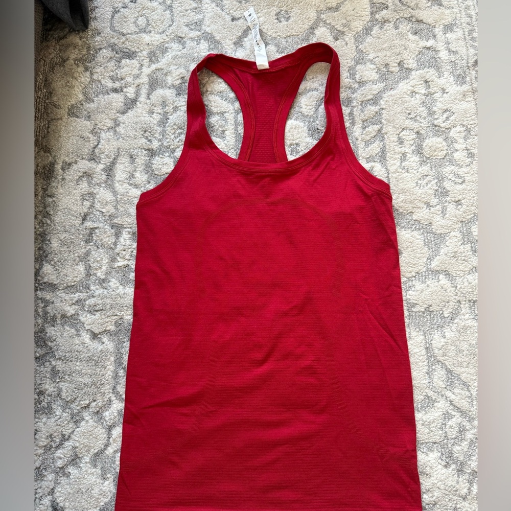 Lululemon red swiftly racer back tank top brand new